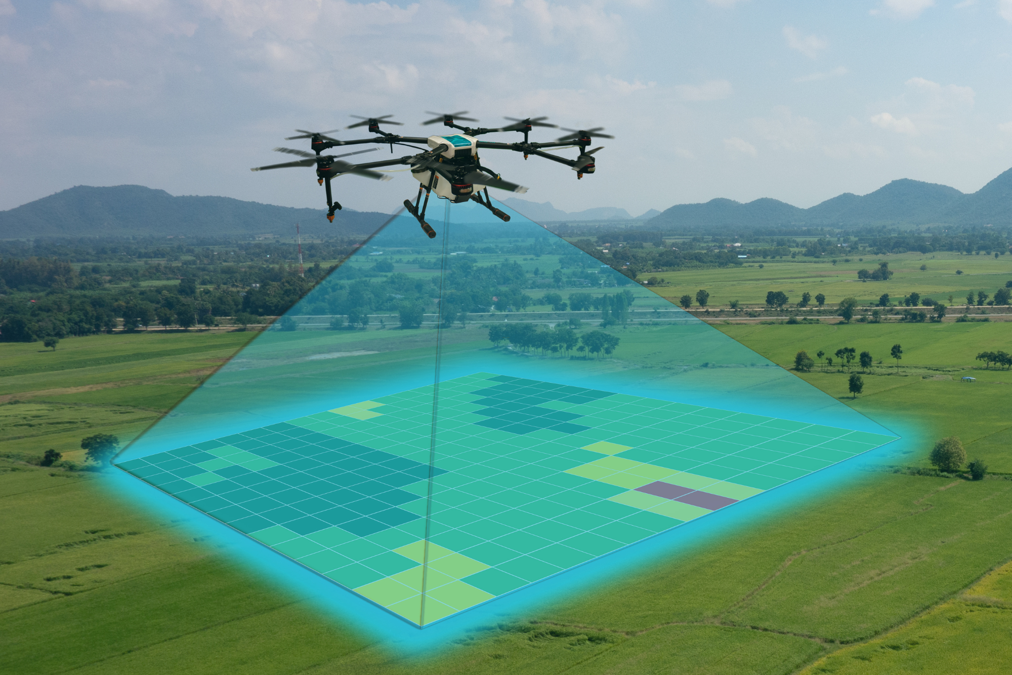 Drone LiDAR surveying data over a developed area, representative of projects in Fairbanks AK