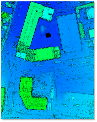 LiDAR elevation point cloud illustration