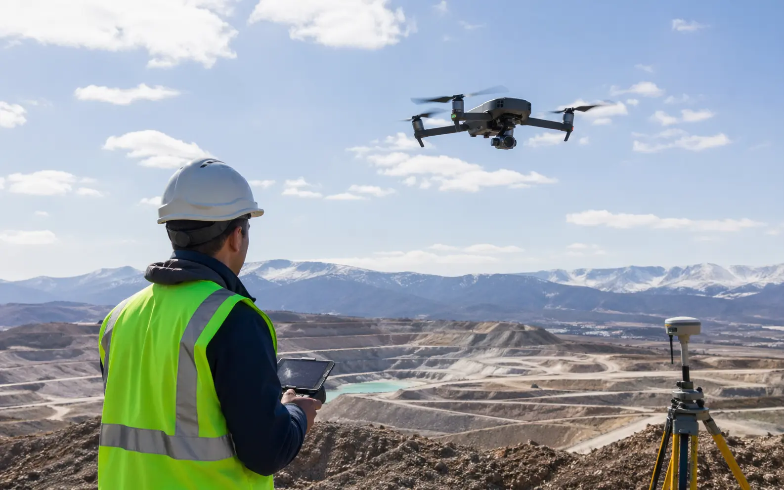 Surveying the quarry with drone technology
